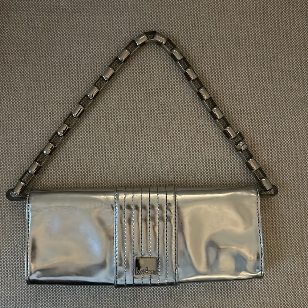 Kooba Silver Clutch with Chain Strap - Picture 2 of 5